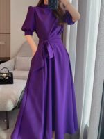 Elegant Women's Purple Summer Dress