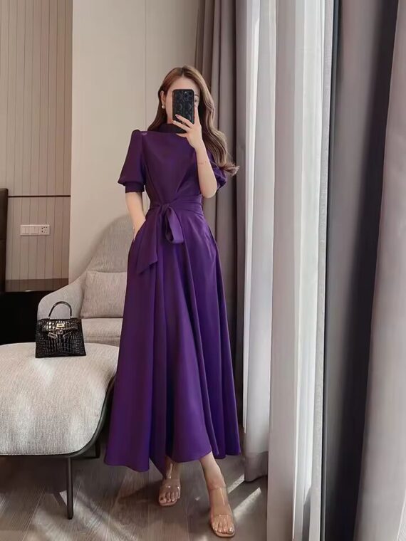 Elegant Women's Purple Summer Dress