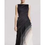 Fashion Women’s Sleeveless Tiered Ruffle Ombre Maxi Dress